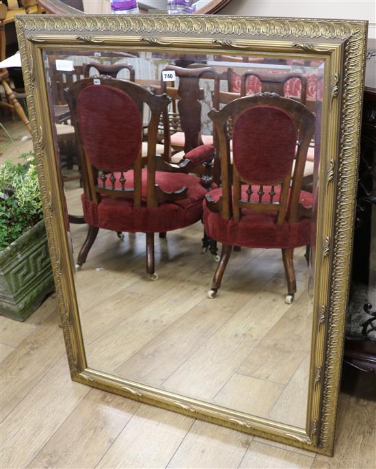 A gilt frame wall mirror W.91cm